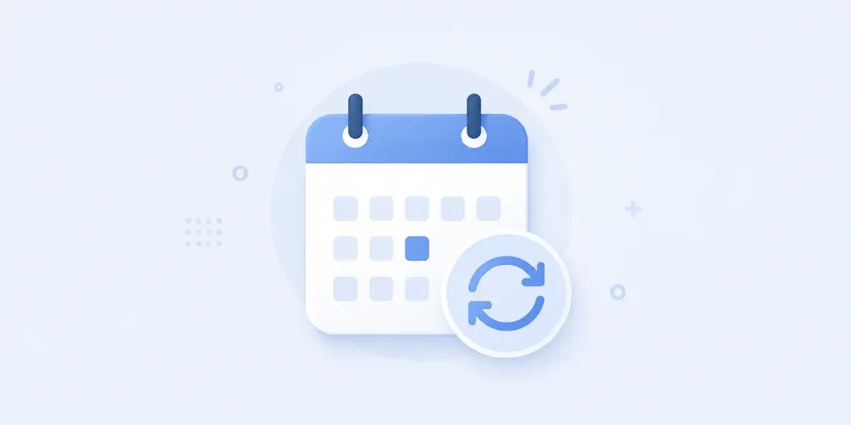 Illustration representing content freshness as an ongoing requirement for AI search visibility